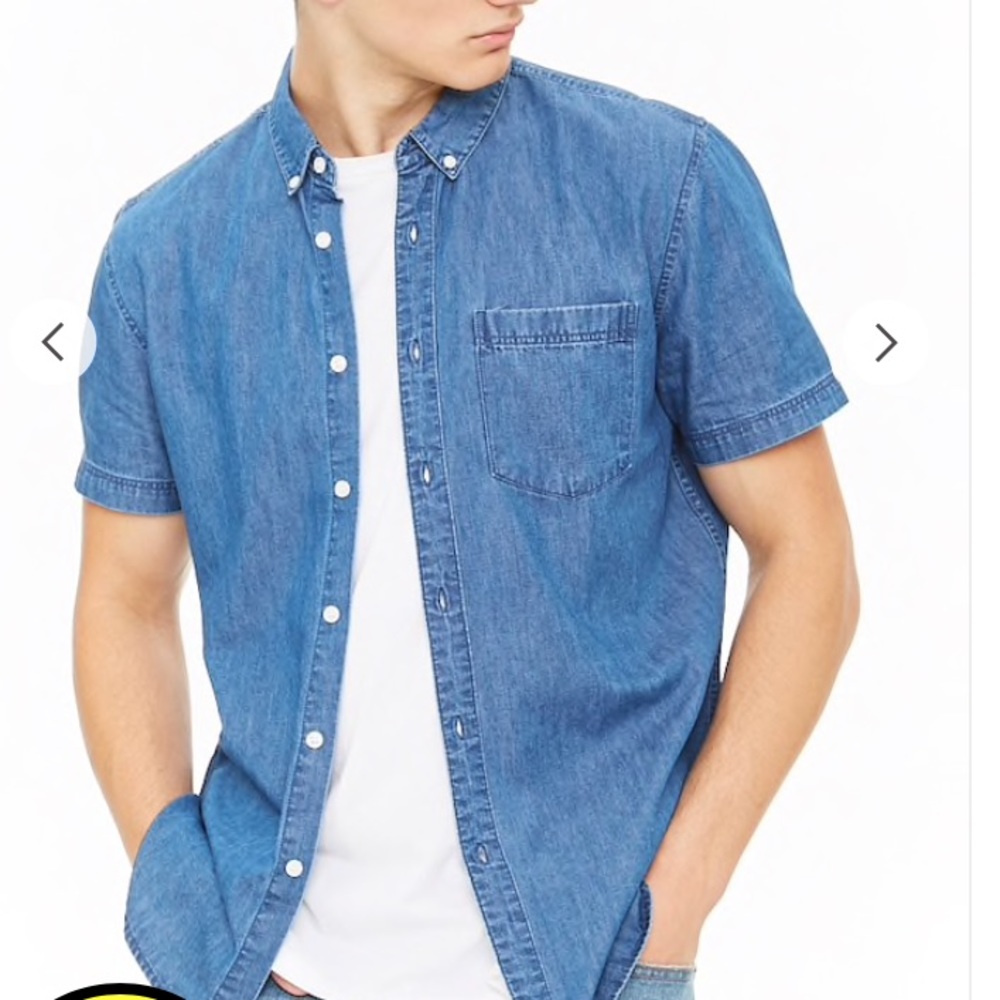 Men’s Denim Shirt | short sleeve jean shirt
